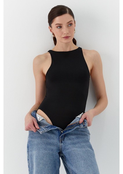 Çıtçıtlı Bluz Sıyah