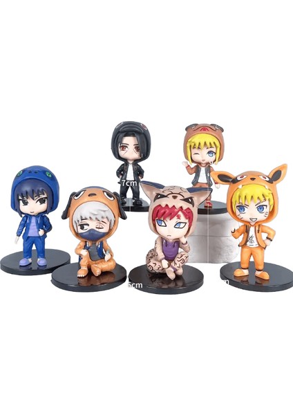 Naruto Sasuke Kakashi Gaara Ferret Anime Kör Kutu Karakter Pvc Figür Koleksiyonu Model Masaüstü Süs Noel Hediyesi Renk: Rastgele 1 Adet (Yurt Dışından)