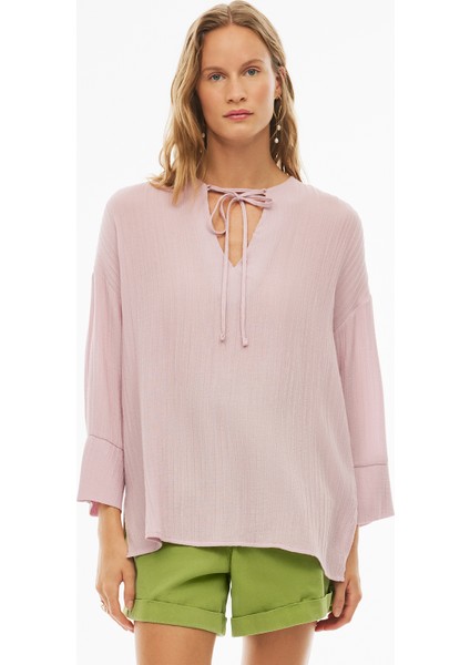 Altres Regular Fit Standart Boy Gül Kurusu Renk Kadın Bluz