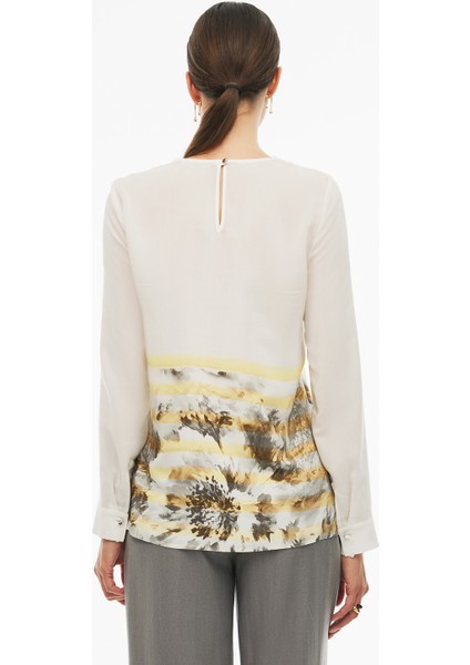 Allens Regular Fit V-Yaka Ekru Renk Kadın Bluz fırsatları