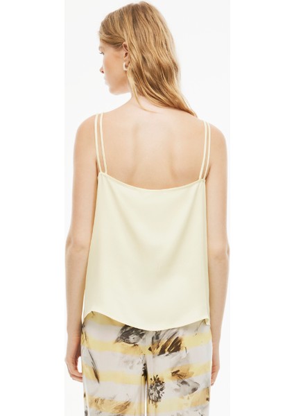 Alainas Regular Fit Standart Boy Askılı V-Yaka Limon Renk Kadın Bluz fırsatları