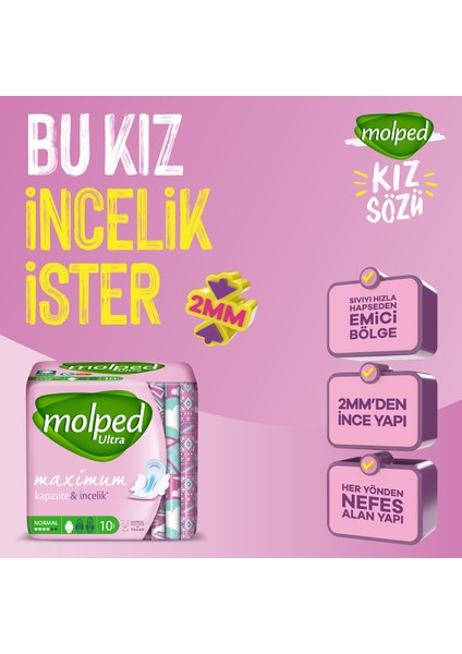 Ultra Hijyenik Ped Gece Süper Mega Paketi 90 Adet