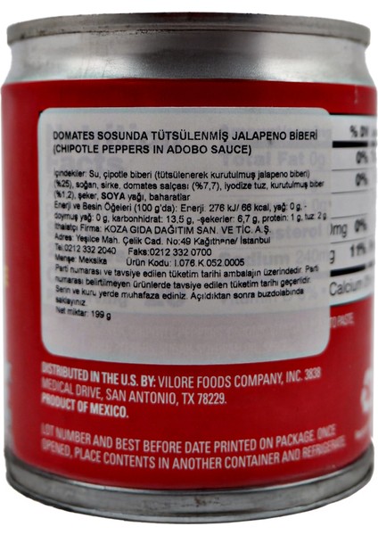 Chipotle Dom. Soslu Tütsülenmiş Jalapeno 199Gr. fiyatları