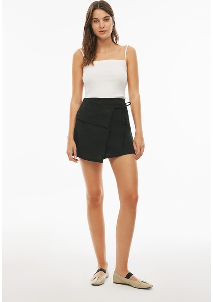 Celans Regular Fit Mini Boy Siyah Renk Kadın Şort