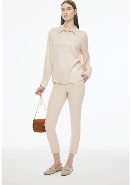 Clarys Regular Fit Standart Boy Bej Renk Kadın Gömlek fiyatları
