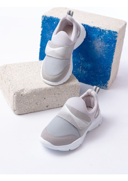 Unisex Çocuk Bağcıksız Rahat Esnek Günlük Sneaker Spor Ayakkabı