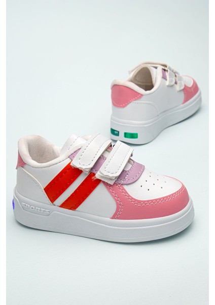 Kids Rahat Bebek Cırt Cırtlı Işıklı Çocuk Sneaker -Spor Ayakkabı