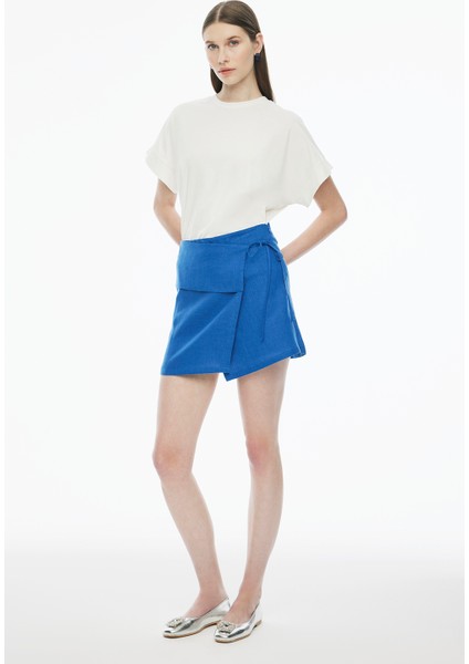 Celans Regular Fit Mini Boy Saks Renk Kadın Şort