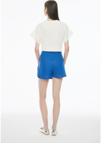 Celans Regular Fit Mini Boy Saks Renk Kadın Şort