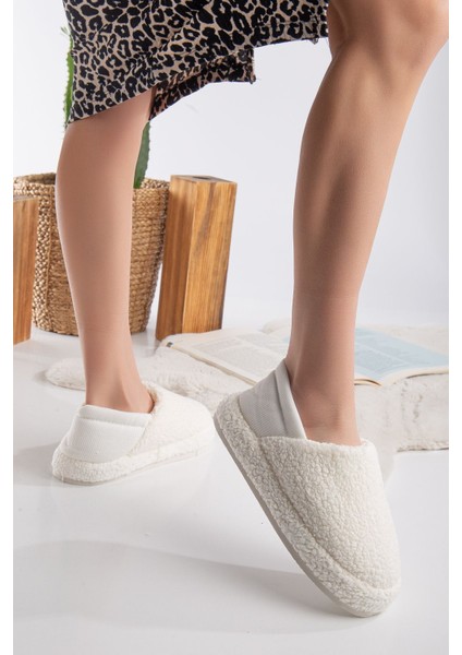 Kuzu Kumaş Yünlü Sessiz Taban Lastikli Kadın Ev Ayakkabısı Ev Botu Panduf modelleri