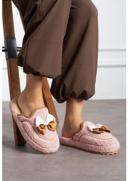 Sevimli Kurdeleli Kaydırmaz Taban Kışlık-Mevsimlik Kadın Ev