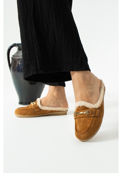 Kadın Babet Toka Detaylı Içi Kürklü Şık Rahat Ortopedik Günlük Terlik fiyatları