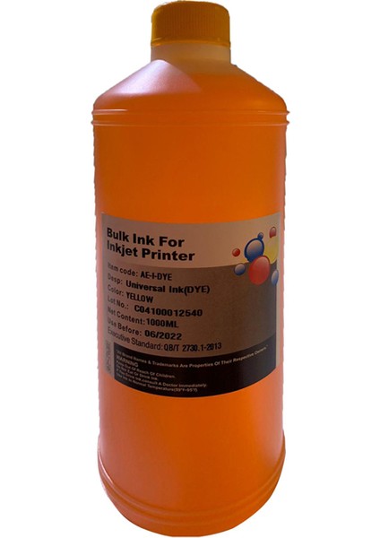Mürekkep Dye *unıversal* Yellow 1000 ml