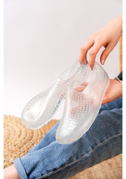 Deniz Ayakkabısı Kaymaz Taban Şık Havuz Şeffaf Plaj Rafting Sandaleti