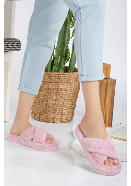 Kadın Ev Terliği Çapraz Bantlı Misafirlik Çeyizlik Eva Taban Terlik modelleri