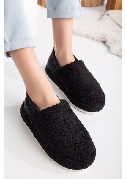 Kuzu Kumaş Yünlü Sessiz Taban Lastikli Kadın Ev Ayakkabısı Ev Botu Panduf fiyatları