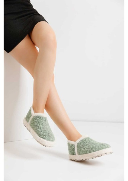 Kadın Hafif Pofuduk Panduf Ses Yapmaz Kalın Taban Ev Ayakkabısı