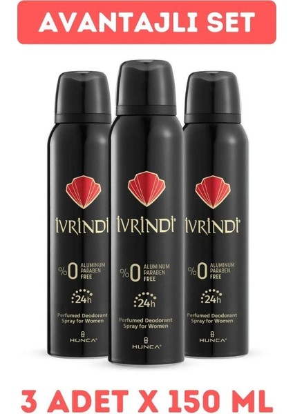 Ivrindi Klasik Kadın Deodorant 150 ml X3