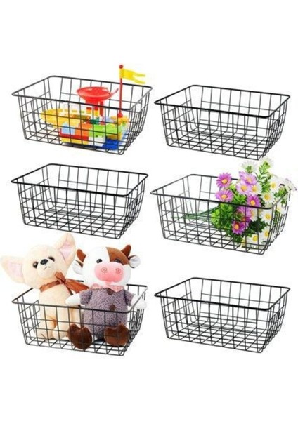 6 Adet Dolap Içi Organizer Banyo Mutfak Oyuncak Makyaj Sepeti