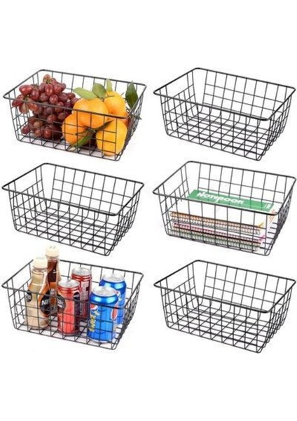 6 Adet Dolap Içi Organizer Banyo Mutfak Oyuncak Makyaj Sepeti fiyatları