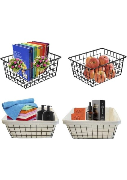6 Adet Dolap Içi Organizer Banyo Mutfak Oyuncak Makyaj Sepeti indirimleri