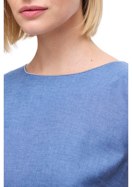 Mavi Torp Regular Fit Yuvarlak Yaka Bluz modelleri