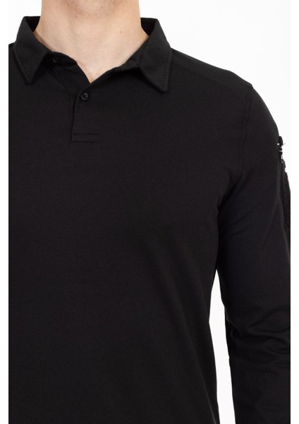 Polo Yaka Uzun Kollu Takti̇k T-Shirt fırsatları