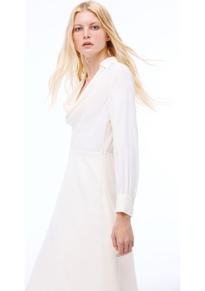 Akelas Regular Fit Diz Altı Takma Kol Dik Yaka Bej Renk Elbise fırsatları