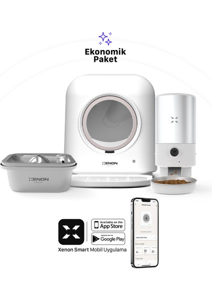 Akıllı Otomatik Kedi Tuvaleti 5lt Çelik Hazneli Mama Kabı Ultra Sessiz Geniş Hazneli Çelik Su Pınarı 3'lü Pet Seti fiyatları