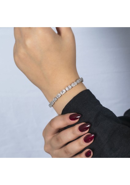 Oval Suyolu Çelik Bileklik NUR-CB00252