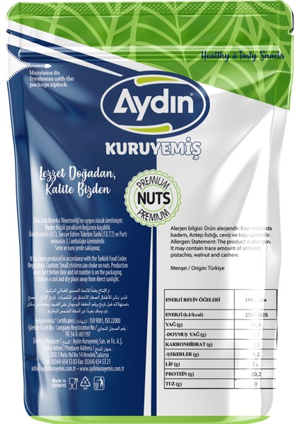 Kuruyemiş File Fıstık 100 gr