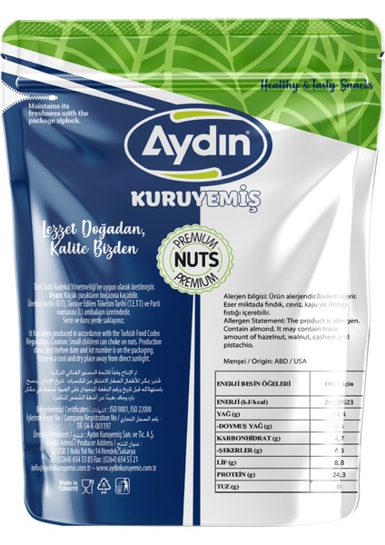 Kuruyemiş Çiğ Badem 500 gr