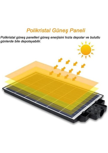 400W Solar Güneş Enerjili Profesyonel LED Bahçe Aydınlatması Hareket Sensörlü Kumandalı modelleri