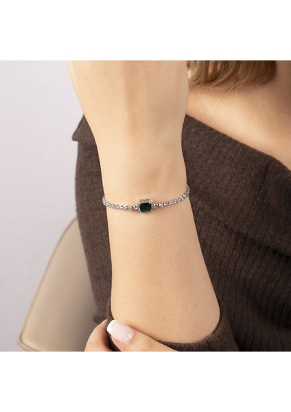 Yeşil Baget Su Yolu Çelik Bileklik NUR-CB00033