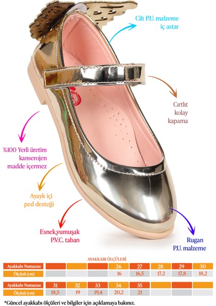 Friga Kelebek Cırtlı Kız Çocuk Babet Ayakkabı fiyatları