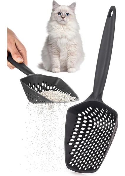 Küçük Delikli Kedi Kumu Eleme Küreği, Ince Taneli Dar Aralıklı Pet Tuvalet Temizleme Eleği Süzgeç