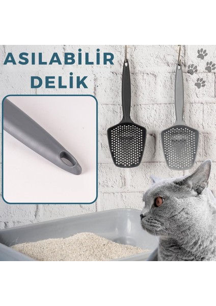 Küçük Delikli Kedi Kumu Eleme Küreği, Ince Taneli Dar Aralıklı Pet Tuvalet Temizleme Eleği Süzgeç