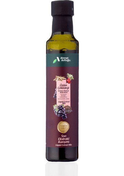 Üzüm Çekirdeği, Kırmızı Pancar, Kına Kına Sıvı Ekstraktı 225 ml