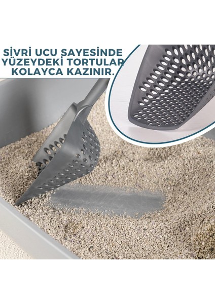 Küçük Delikli Kedi Kumu Eleme Küreği, Ince Taneli Dar Aralıklı Pet Tuvalet Temizleme Eleği Süzgeç