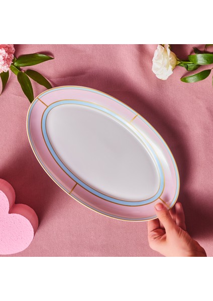 Talya Kayık Tabak 30 cm Pembe