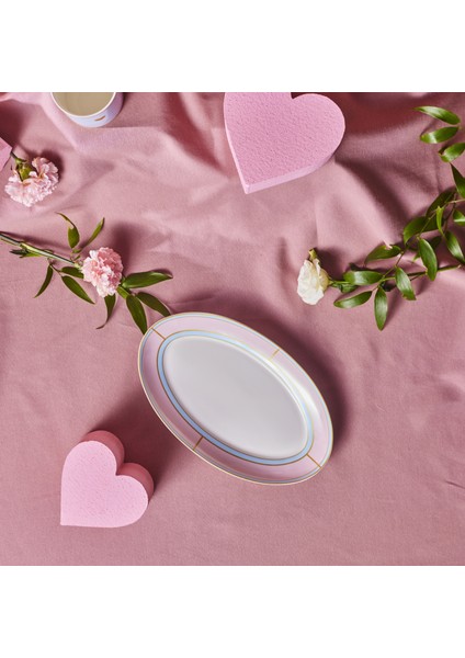 Talya Kayık Tabak 30 cm Pembe