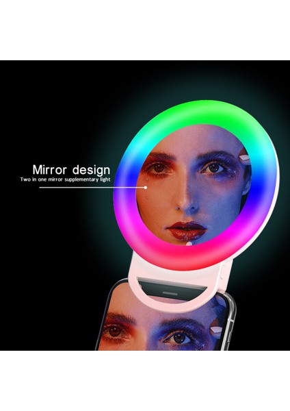 Mini Rgb Akıllı Telefon Sie Ayna ile Yeniden Şarj Edilebilir Halka Işığı (Yurt Dışından) modelleri