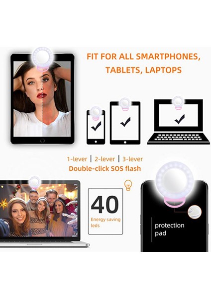 Mini Rgb Akıllı Telefon Sie Ayna ile Yeniden Şarj Edilebilir Halka Işığı (Yurt Dışından) indirimleri