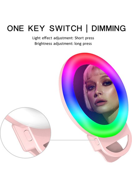 Mini Rgb Cep Telefonu Sie Halka Işığı Ayna ile Şarj Edilebilir Pil (Yurt Dışından) fırsatları