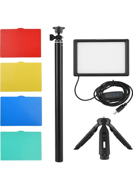 USB LED Video Işık Seti 3200K - 5600K 14 Seviyeli Ayarlanabilir Tripod Ştand (Yurt Dışından) fiyatları