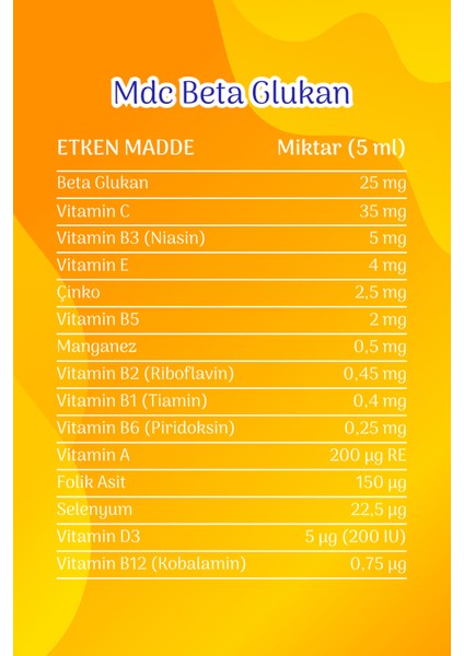 Omega 3 Şurup, Beta Glukan Şurup ve Kalsiyum Şurup - Full Destek Paketi