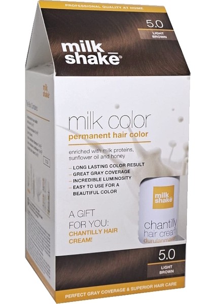 5 Açık Kestane Saç Boyası + Saç Kremi 50 ml Set