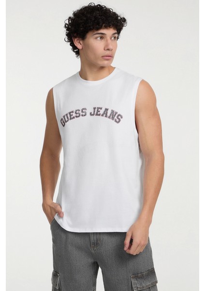 Guess Erkek Beyaz Kolej Baskılı Atlet fiyatları