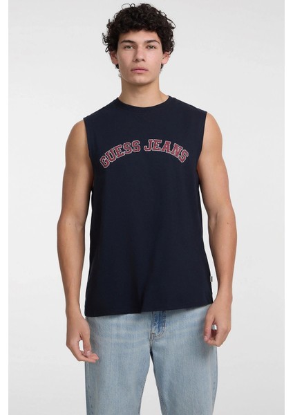 Guess Erkek Lacivert Kolej Baskılı Atlet