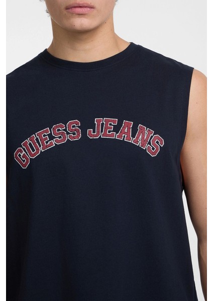 Guess Erkek Lacivert Kolej Baskılı Atlet
